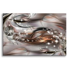 Abstraktus vaizdas Glamour Diamonds Silver Copper Modern Interior 80x120 kaina ir informacija | Reprodukcijos, paveikslai | pigu.lt