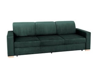 Sofa lova "Instit", 232x95x82 cm, žalia kaina ir informacija | Sofos | pigu.lt