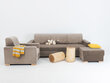 Sofa lova "Instit", 232x95x82 cm, smėlio spalvos kaina ir informacija | Sofos | pigu.lt