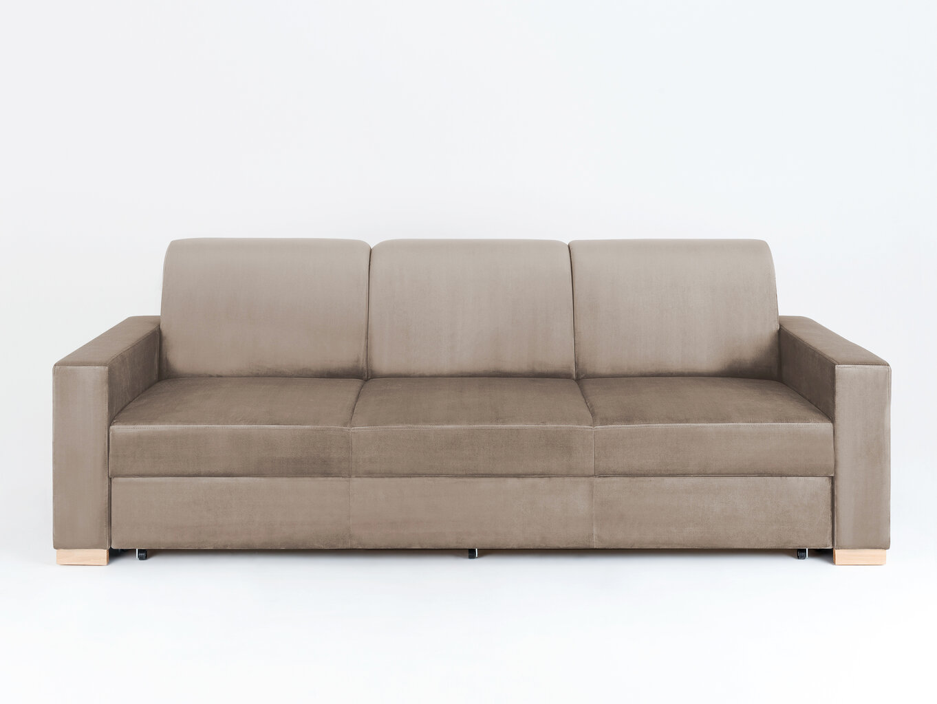 Sofa lova "Instit", 232x95x82 cm, smėlio spalvos kaina ir informacija | Sofos | pigu.lt