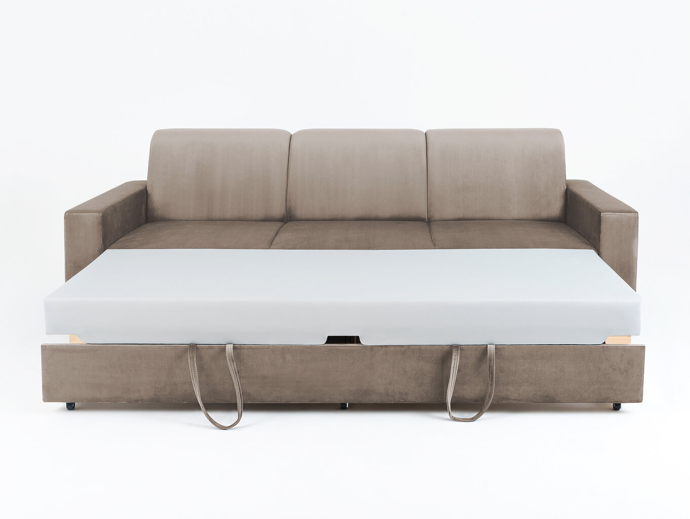 Sofa lova "Instit", 232x95x82 cm, smėlio spalvos kaina ir informacija | Sofos | pigu.lt