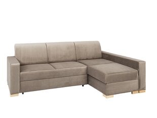 Kampinė sofa-lova "Instit", 232x95/164x82 cm, smėlio spalvos kaina ir informacija | Minkšti kampai | pigu.lt