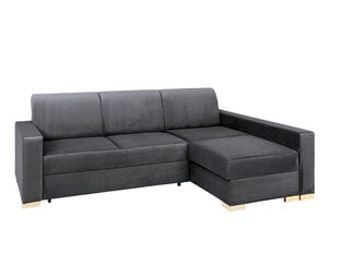 Kampinė sofa-lova "Instit", 232x95/164x82 cm, tamsiai pilka kaina ir informacija | Minkšti kampai | pigu.lt