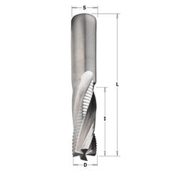 CMT SPIRALINĖ GRUBAUS IR BAIGIAMOJO APDIRBIMO FREZOS Z4 D16 I55 L110 S16MM / TEIGIAMA kaina ir informacija | Frezos | pigu.lt