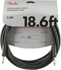 Инструментальный кабель Fender Professional 5,5M BLK цена и информация | Кабели и провода | pigu.lt