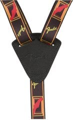 Ukulelės diržas Fender Ukulele Strap, juoda/geltona/raudona kaina ir informacija | Priedai muzikos instrumentams | pigu.lt