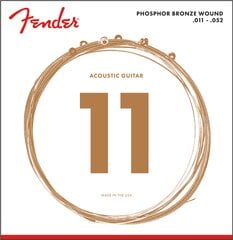 Stygos ak. gitarai Fender Phosphor Bronze 60CL .011-.052 kaina ir informacija | Priedai muzikos instrumentams | pigu.lt