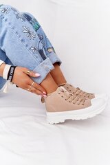 Women's High Sneakers On A Chunky Sole Light Brown Trissy цена и информация | Рюкзаки и сумки | pigu.lt