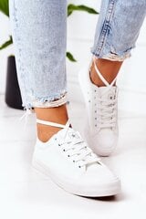 Women's Leather Sneakers White Mega цена и информация | Рюкзаки и сумки | pigu.lt