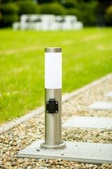 Lauko sodo šviestuvas E27 INOX PIPE 65cm su 230V lizdu Lilium Lumiled цена и информация | Уличные светильники | pigu.lt