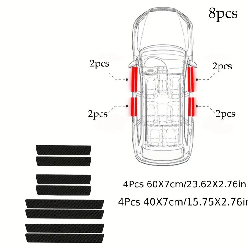 Deal 9 vnt. Automobilio Durų Slenksčių Apsaugos kaina ir informacija | Auto reikmenys | pigu.lt