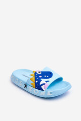 Children's Foam Slippers Dinosaur Light Blue Dario 26169-18 цена и информация | Спортивная обувь, кроссовки для женщин | pigu.lt