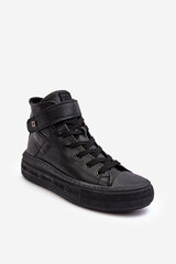 Women's Padded Platform Sneakers Black Big Star MM274008 цена и информация | Рюкзаки и сумки | pigu.lt