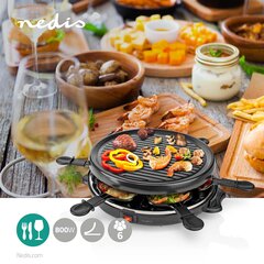 Nedis Gourmette Raclette Grilis 6 asmenims, apvalus kaina ir informacija | Buitinės technikos priedai | pigu.lt