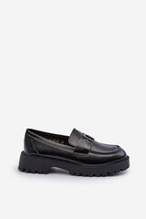 Girls' Loafer Moccasins with Ornament Black Elvilda 30078-19 цена и информация | Кроссовки мужские | pigu.lt