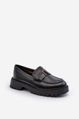 Girls' Loafer Moccasins with Ornament Black Elvilda 30078-19 цена и информация | Кроссовки мужские | pigu.lt