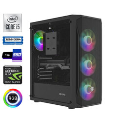 Moonpoint Gaming i5-11400F 32GB 1TB SSD+1TB HDD GTX1660 Super kaina ir informacija | Stacionarūs kompiuteriai | pigu.lt