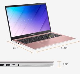 Asus Vivobook Go 15 FHD IPS Pentium Silver N6000 4GB 128GB W11S, Rose Pink Renew цена и информация | Ноутбуки | pigu.lt