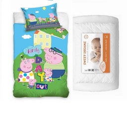 Patalynės komplektas 100x135 Antklodė + patalynė Peppa Pig kaina ir informacija | Paklodės | pigu.lt