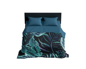 Lovos užtiesalas 170x210 "Dutch Foliage" Navy Blue Turquoise kaina ir informacija | Paklodės | pigu.lt