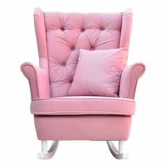 "Gaja Family Furniture" skandinaviškas supamasis krėslas heather pink lounge chair kaina ir informacija | Svetainės foteliai | pigu.lt