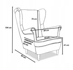 "Diana" fotelis su atramomis kojoms "Scandinavian Family Furniture" medaus aukso spalvos цена и информация | Кресла в гостиную | pigu.lt