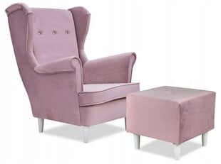 ARI fotelis su atramomis kojoms, "Scandinavian Family Furniture", pudros rožinės spalvos kaina ir informacija | Svetainės foteliai | pigu.lt