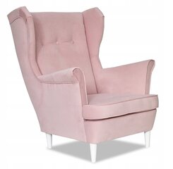 Šeimos baldai ARI Skandinaviškas fotelis pudros rožinės spalvos, saldainių rožinė kaina ir informacija | Svetainės foteliai | pigu.lt