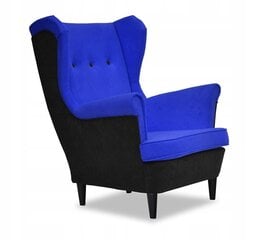 ARI fotelis su atramomis kojoms Skandinavijos šeimos baldai mėlyna juoda kaina ir informacija | Svetainės foteliai | pigu.lt