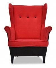 ARI fotelis su atramomis kojoms Skandinavijos šeimos baldai raudona juoda kaina ir informacija | Svetainės foteliai | pigu.lt