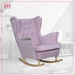 "Family Furniture" supamoji kėdė "Diana", pudros spalvos rožinis veliūras kaina ir informacija | Svetainės foteliai | pigu.lt