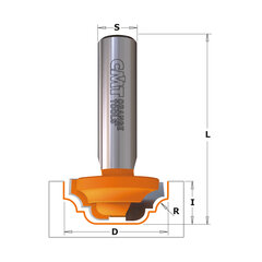 CMT Декоративная фреза D19 R2.4 S8 мм цена и информация | Фрезы | pigu.lt