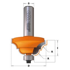 CMT ROMOS DEKORATYVINIS FREZAS SU GUOLIU D33.4 R4 S6 MM kaina ir informacija | Frezos | pigu.lt