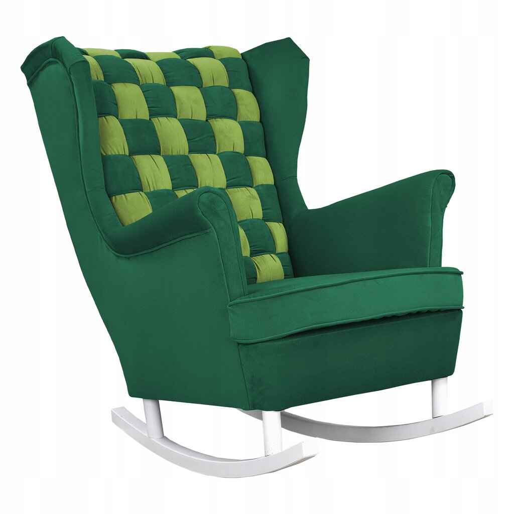 "Carol Duo" šeimos baldai butelis žalia šviesiai žalia mados supamoji kėdė kaina ir informacija | Svetainės foteliai | pigu.lt
