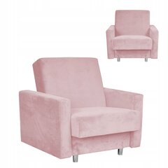 "Alice" atsilenkiantis fotelis su konteineriu "Family Furniture" pudros rožinės spalvos kaina ir informacija | Svetainės foteliai | pigu.lt