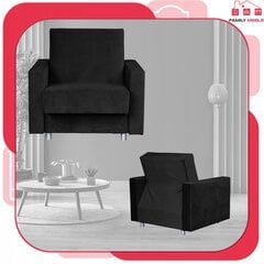 Miegamasis fotelis Family Furniture Alijca, juodas цена и информация | Кресла в гостиную | pigu.lt