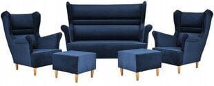 Poilsio baldų komplektas uszak Zoja sofa foteliai pufai Šeimos baldų komplektas naujas kaina ir informacija | Svetainės foteliai | pigu.lt