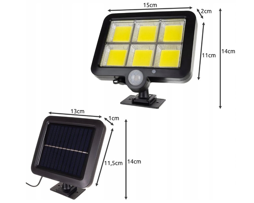 LED saulės lauko sodo saulės lempa su judesio ir tamsos jutikliu + nuotolinio valdymo pultas цена и информация | Lauko šviestuvai | pigu.lt