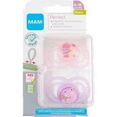 Соски Mam Perfect, 6-16 мес, 2 шт. цена и информация | Пустышки | pigu.lt