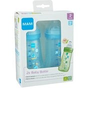 Бутылочка Mam Easy Active, 2+ мес, 270 мл, 2 шт. цена и информация | Бутылочки и аксессуары | pigu.lt