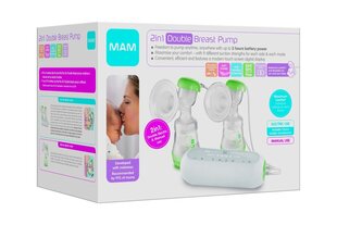 Dvigubas elektrinis pientraukis Mam 2in1 Double Breast Pump kaina ir informacija | Pientraukiai | pigu.lt