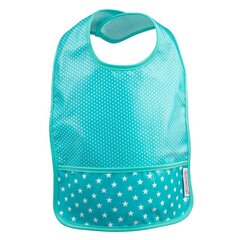 Seilinukas su kišene Bambino Easy wipe! Turquoise/žalias, 6+ mėn kaina ir informacija | Seilinukai | pigu.lt