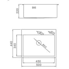 50x44 Комплект кухонная мойка из нержавеющей стали Wisent W35044 цена и информация | Раковины на кухню | pigu.lt