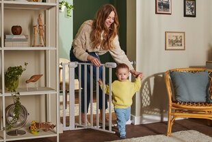 Prekė su pažeista pakuote. Saugos varteliai Kinderkraft Lock&Go, 75-103 cm, White kaina ir informacija | Prekės kūdikiams ir vaikų apranga su pažeista pakuote | pigu.lt