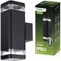 Lauko sodo šviestuvas fasado sieninis šviestuvas 2x GU10 12W LED IP54 Upstairs Downstairs EPSILO LUMILED цена и информация | Уличные светильники | pigu.lt