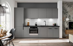 NOVO apatinė virtuvės spintelė 60 cm su stalčiumi, matinė pilka kaina ir informacija | Virtuvinės spintelės | pigu.lt