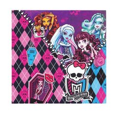 Одноразовые бумажные салфетки Monster High, 20 шт. цена и информация | Праздничная одноразовая посуда | pigu.lt