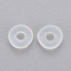 Intarpas Karoliukai, Plastikiniai, Spurga, skaidrūs, 3.5x0.8mm, 10 vnt kaina ir informacija | Papuošalų gamybai, vėrimui | pigu.lt