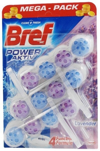 Bref Power Active Lavender muiliukas klozetui, 3x 50 g kaina ir informacija | Valikliai | pigu.lt