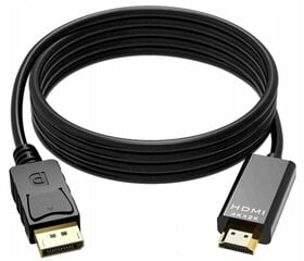 SHmDisplayPort kabelis į HDMI, 1.8m kaina ir informacija | Kabeliai ir laidai | pigu.lt